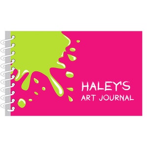 Neon Burst Personalized Art Journal | Custom Sketch Book | Monogrammed Sketchbook | Personalized Kids Gift | Kids Journal | Drawing Pad