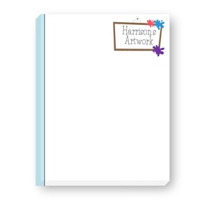 Paint Splash Banner Art Drawing Pad | Kids Gift | Custom Gift | Printed Notepad