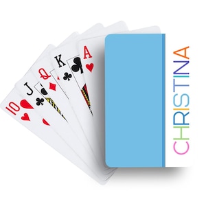 Letters Blue Playing Cards | Custom Card Decks | Personalized Playing Cards | Party Favors | Customized Games | Adult Poker Cards Game Gifts