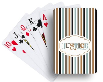 Personalized Playing Cards | Housewarming Gift | Hostess Gift | Justice