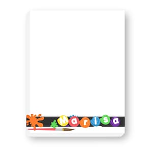 Paint Drop Art Drawing Pad | Kids Gift | Custom Gift | Printed Notepad
