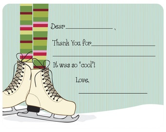 Ice Skates Fill-in Card