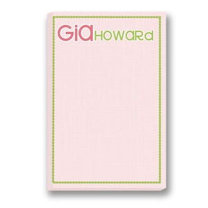 Gia Note Pad | Custom Note Pad | Custom Printed Notepads | Monogrammed Memo Pads | Personalized Pads | Customized Note Paper