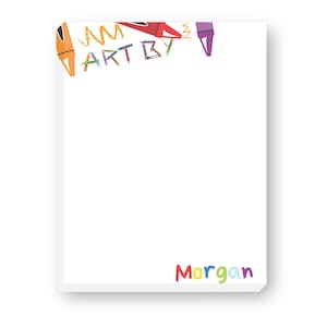 Crayon Art Drawing Pad | Kids Gift | Custom Gift | Printed Notepad