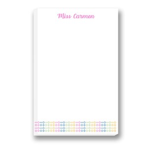 Plus Minus Personalized Teacher Notepad | Custom Teacher Note Pad | Teacher Stationery | Custom Teacher Gift | Teacher Appreciation Gift