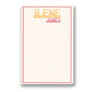 Ilene Note Pad | Custom Note Pad | Custom Printed Notepads | Monogrammed Memo Pads | Personalized Pads | Customized Note Paper