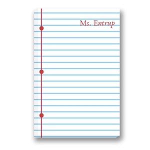 Teacher Lined Personalized Teacher Notepad | Custom Teacher Note Pad | Teacher Stationery | Custom Teacher Gift | Teacher Appreciation