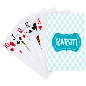 Rattan Teal Playing Cards | Custom Card Decks | Personalized Playing Cards | Party Favors | Customized Games | Adult Poker Cards Game Gift