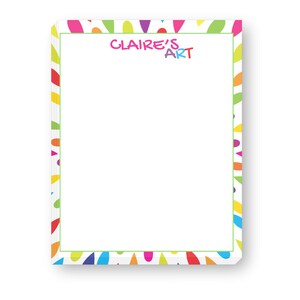 Multi Drops Art Drawing Pad | Kids Gift | Custom Gift | Printed Notepad