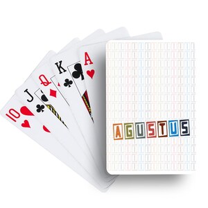 Block Letters Playing Cards | Custom Card Decks | Personalized Playing Cards | Party Favors | Customized Games |