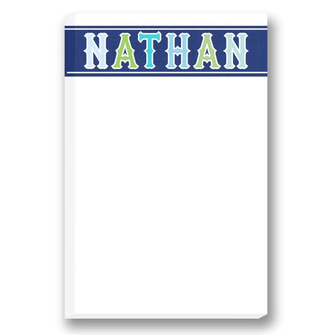 Personalized Notepad for Teen Boys Nathan | Custom Notepad for Tween ...