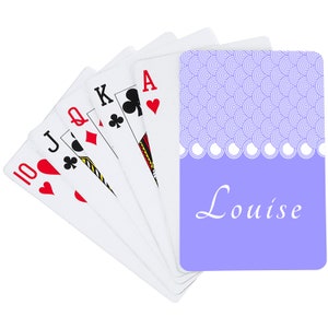 Scallop Purple Playing Cards | Custom Card Decks | Personalized Playing Cards | Party Favors | Customized Games | Adult Poker Card Game Gift
