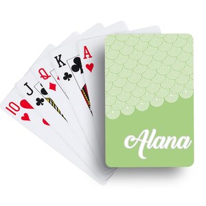 Scallop Green Playing Cards | Custom Card Decks | Personalized Playing Cards | Party Favors | Customized Games | Adult Poker Cards Game Gift