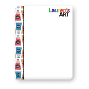 Lots of Paints Tubes Art Drawing Pad | Kids Gift | Custom Gift | Printed Notepad