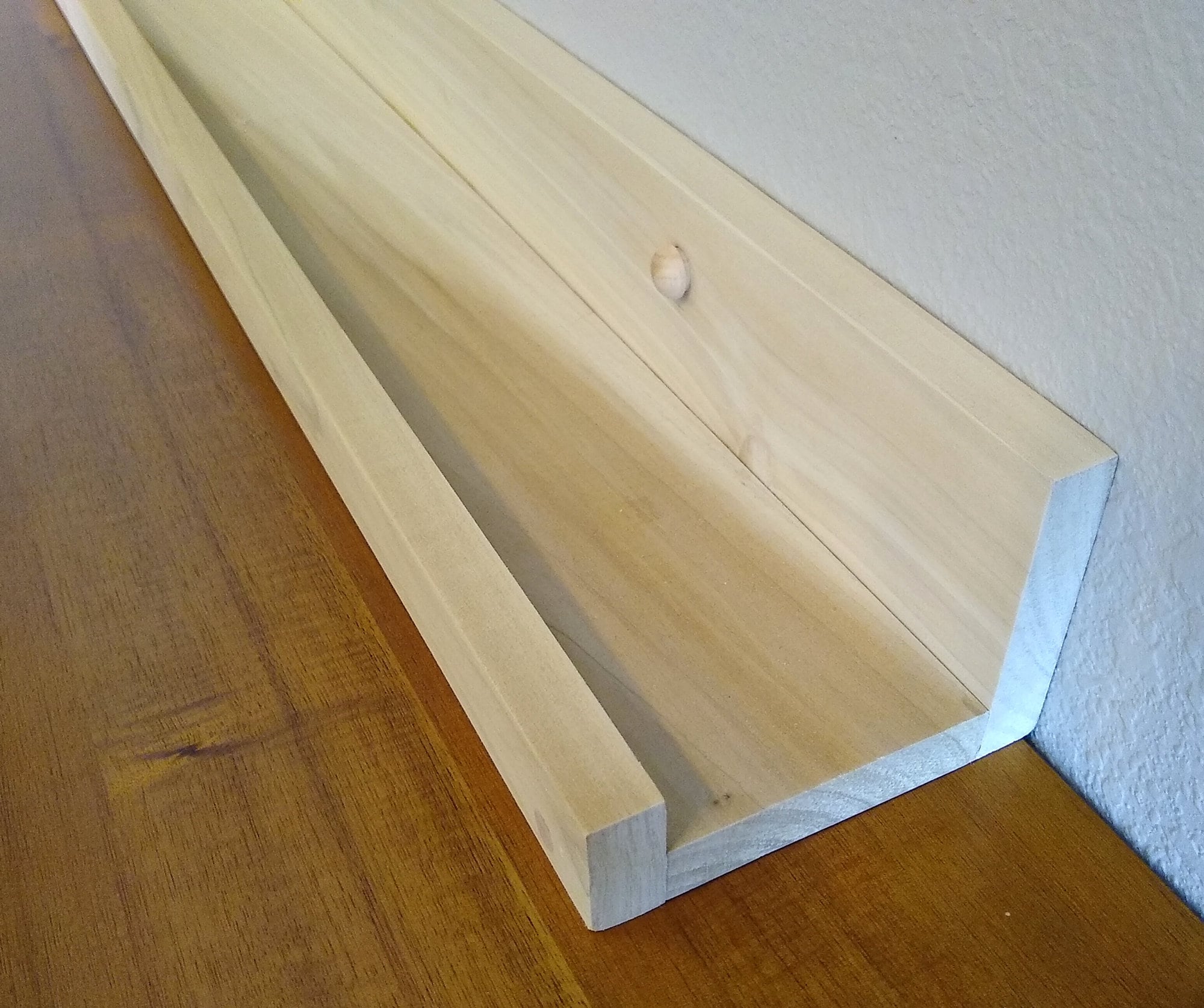 Solid Hardwood Wall Shelf Solid Poplar Picture Ledge Etsy