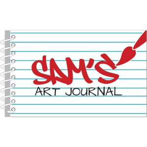 Red Brush Personalized Art Journal | Custom Sketch Book | Monogrammed Sketchbook | Personalized Kids Gift | Kids Art Journal | Drawing Pads