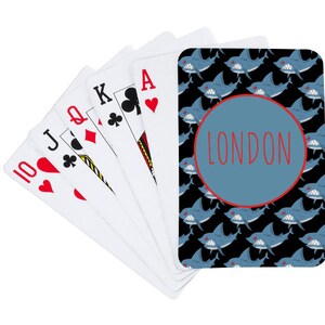 Shark Camp Cartes à jouer | | de jeu de cartes personnalisé Cartes à jouer personnalisées pour les enfants | Le parti favorise | Jeux personnalisés | Monogrammé
