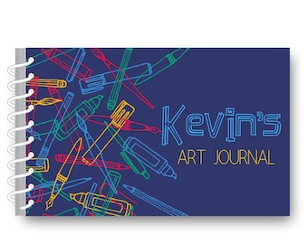 Personalized Art Journal for Kids | Custom Drawing Notebook | Gift for Young Artists | Kevin