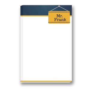 Professor Door Sign Personalized Teacher Notepad | Custom Teacher Note Pad | Teacher Stationery | Custom Teacher Gift | Teacher Appreciation