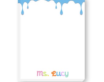 Personalized Art Teacher Large Notepad | Teacher Gift | School Supplies | Classroom Desk Stationery