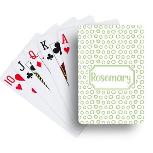 Faded Dots Green Playing Cards | Custom Card Decks | Personalized Playing Cards | Party Favors | Customized Games | Adult Card Games Gifts