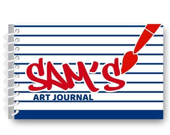 Personalized Art Journal for Kids | Custom Drawing Notebook | Gift for Young Artists | Sam