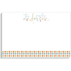 Celebration Dots Chunky Pad | Custom Note Pad | Custom Printed Notepads | Monogrammed Memo Pads | Personalized Pads | Customized Note Paper