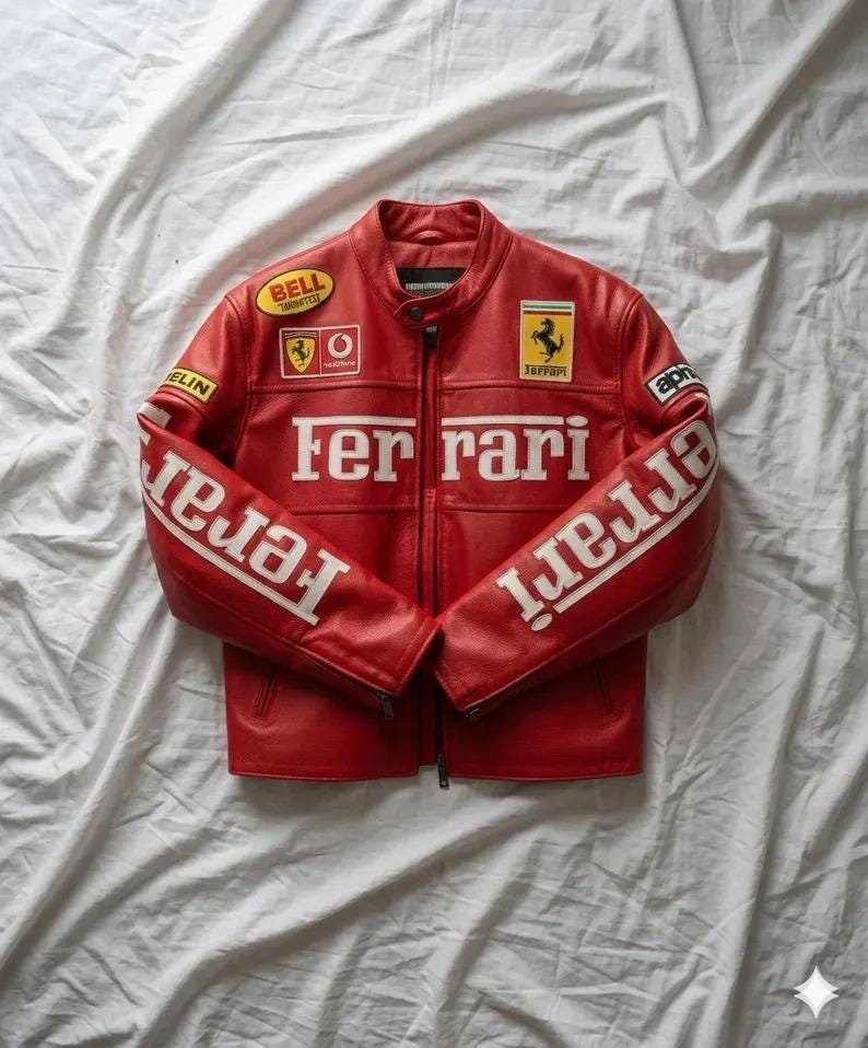 Ferrari jacket leather - Etsy 日本