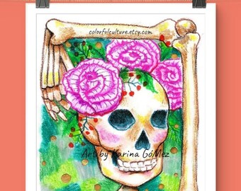 Coqueta / Flirty" -Original Art by Karina Gomez- Original or Print Reproduction from Painting on Archival Matte Paper 8.5" x 11" or 11"X17"