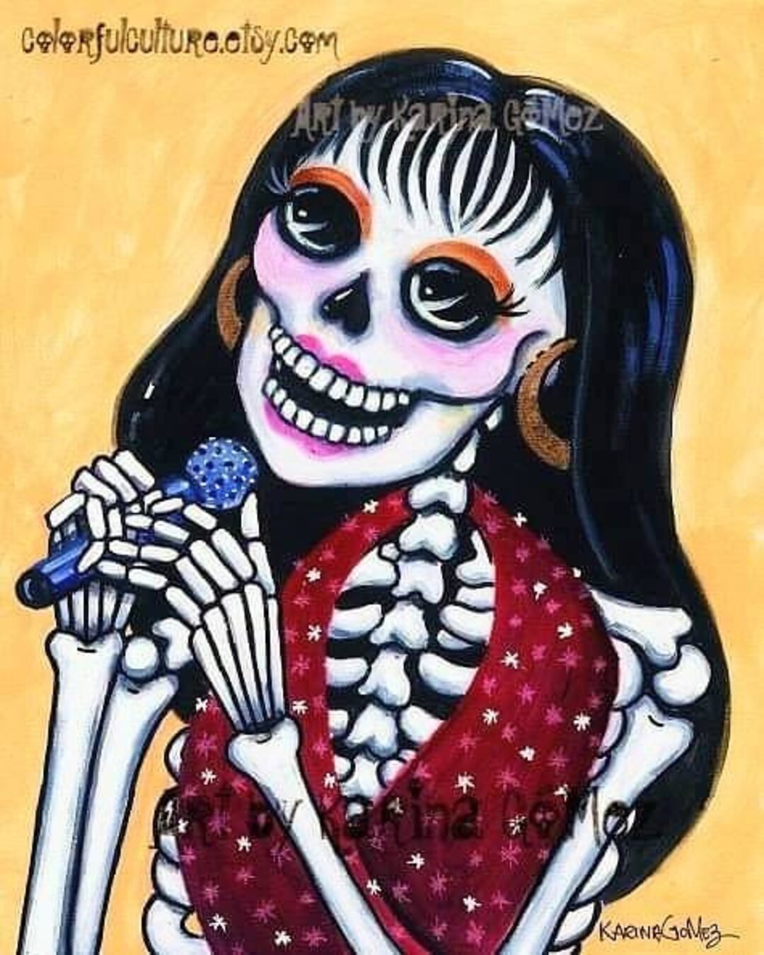 Selena Quintanilla Inspired Painting Giclee Art Print of Original  