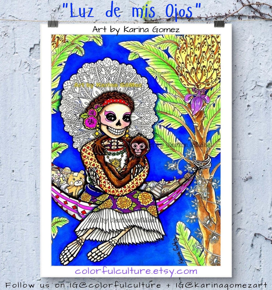 La Luz De Mis Ojos"drawing Illustration Art by Karina Gomez-mexican ...