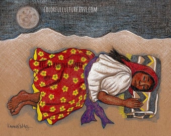Sueño Tarahumara / Tarahumara Dream -  Art  by Karina Gomez - Arte Mexicano - Mexican Art - Original Art - Prints Available - Raramuri Art