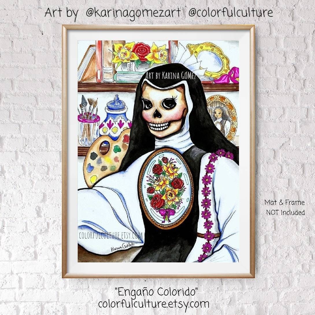 Engaño Colorido Sor Juana Inés de la Cruz Arte Original - Etsy México
