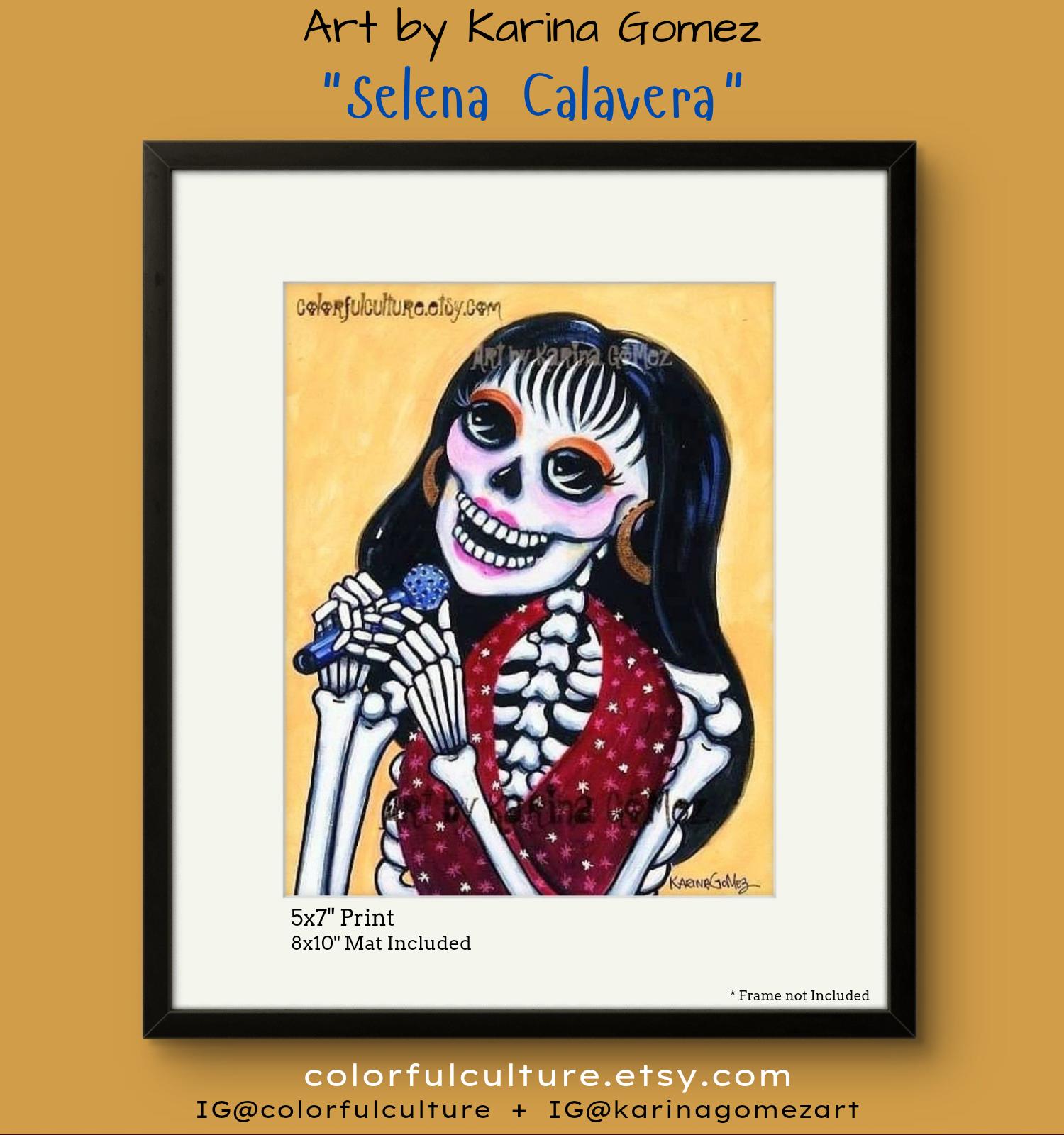 Selena Quintanilla Inspired Painting Giclee Art Print of Original  