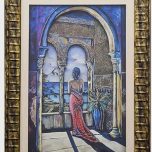 Embossed paper 3D frame picture relief 35x50 cm.framed handmade ottoman turkish 3d Sculpture Wall Art, Paper Relief Art, Rolyef Tuval