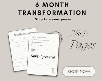 Glow-Up Journal: Diario digital guiado, tablero de visión (PDF)