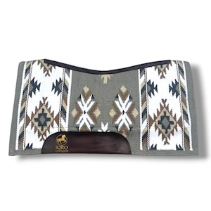 Handgewebte Westernkontur Schabracke - Navajo Style Wolldecke Pad mit Leder Wear Schützer, Pferd Tack Geschenk