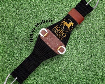 100% Mohair Pferdegurt-Gurt | Naturfaser, Comfort-Fit Westernsattelriemen