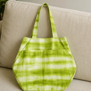 Tote Bag Sewing Pattern PDF | Beginner Friendly Shopper Bag With Pocket | Easy Lined Tote Pattern | A4 US Letter A0 | Instant Download