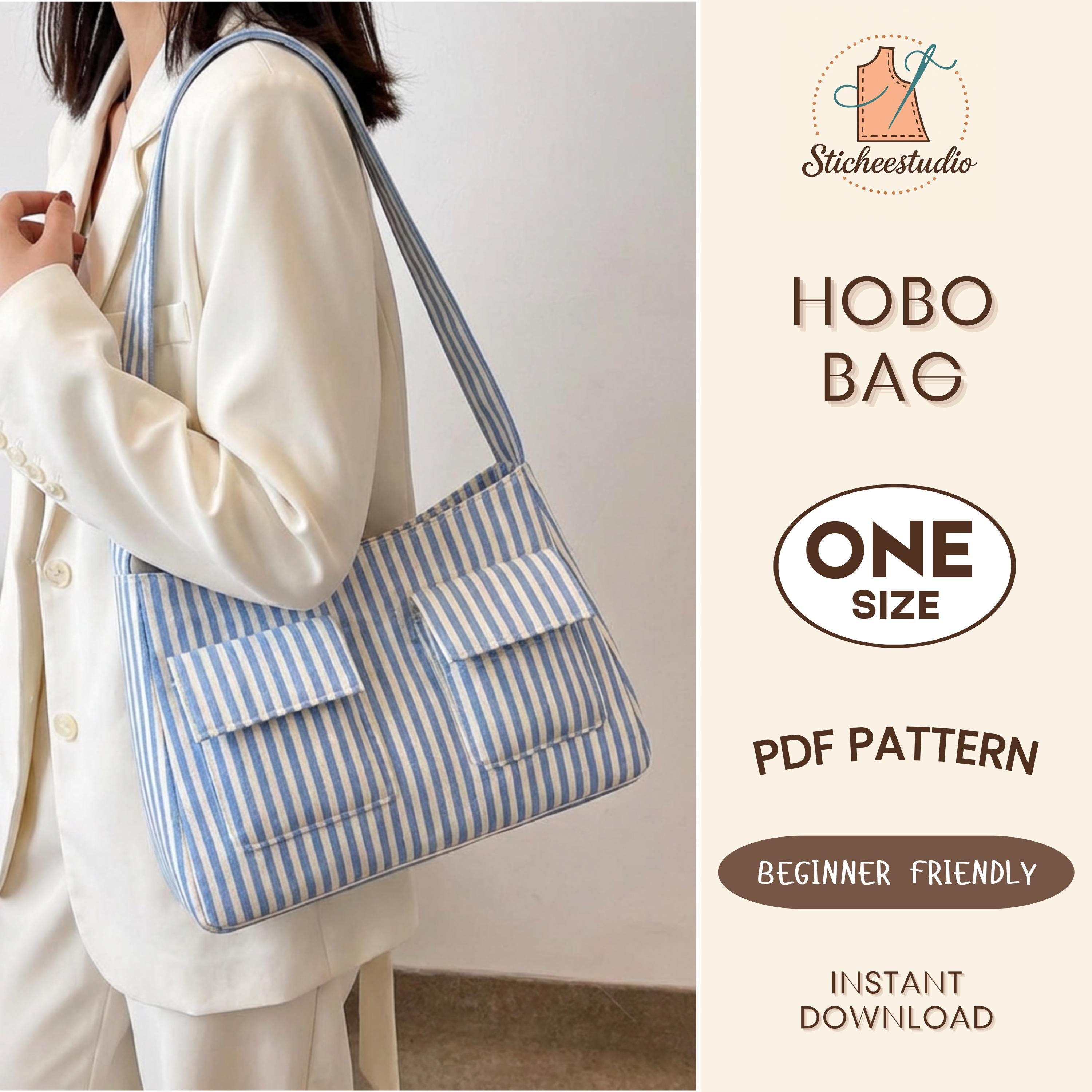 Hobo Bag Sewing Pattern - Shoulder Purse PDF Download - Beginner ...