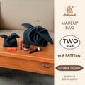 Knot Makeup Bag Sewing Pattern PDF, Beginner-Friendly, Two Sizes (PDF Pattern)