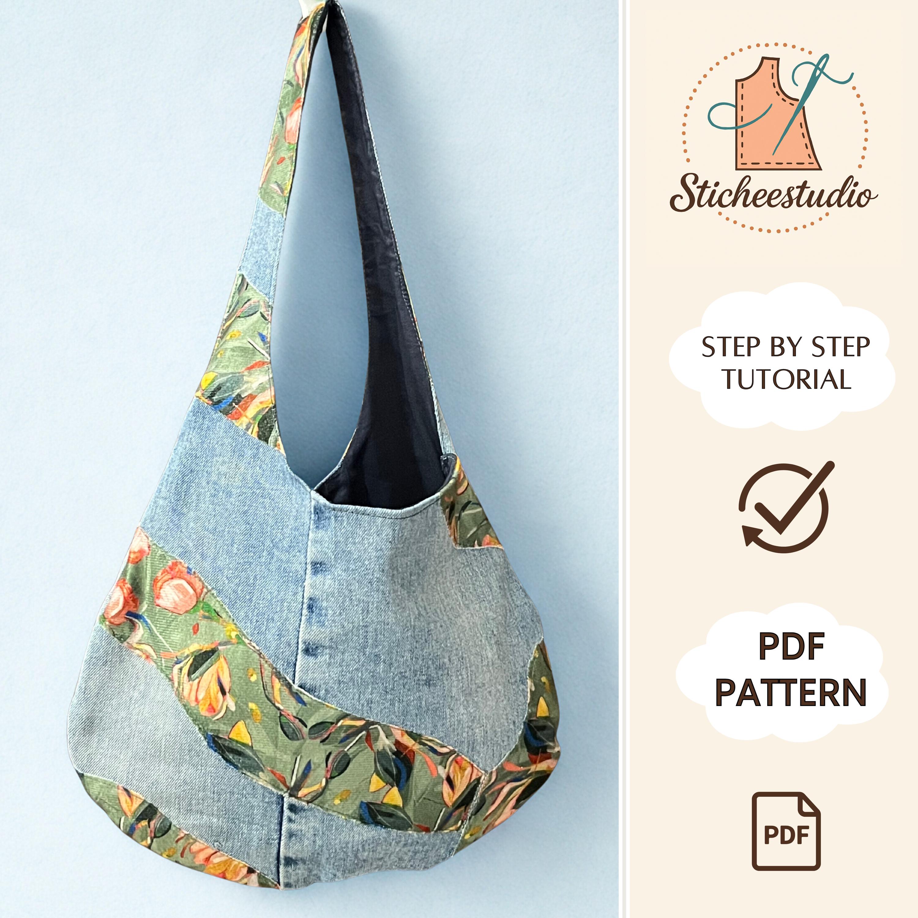 Round Bag Sewing Pattern PDF – Shoulder Tote With Sizes & Instructions ...