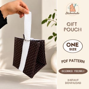 Gift Pouch Sewing Pattern PDF | Small Gift Bag With Loop Strap | Beginner  Friendly PDF A0/A4/U S Letter
