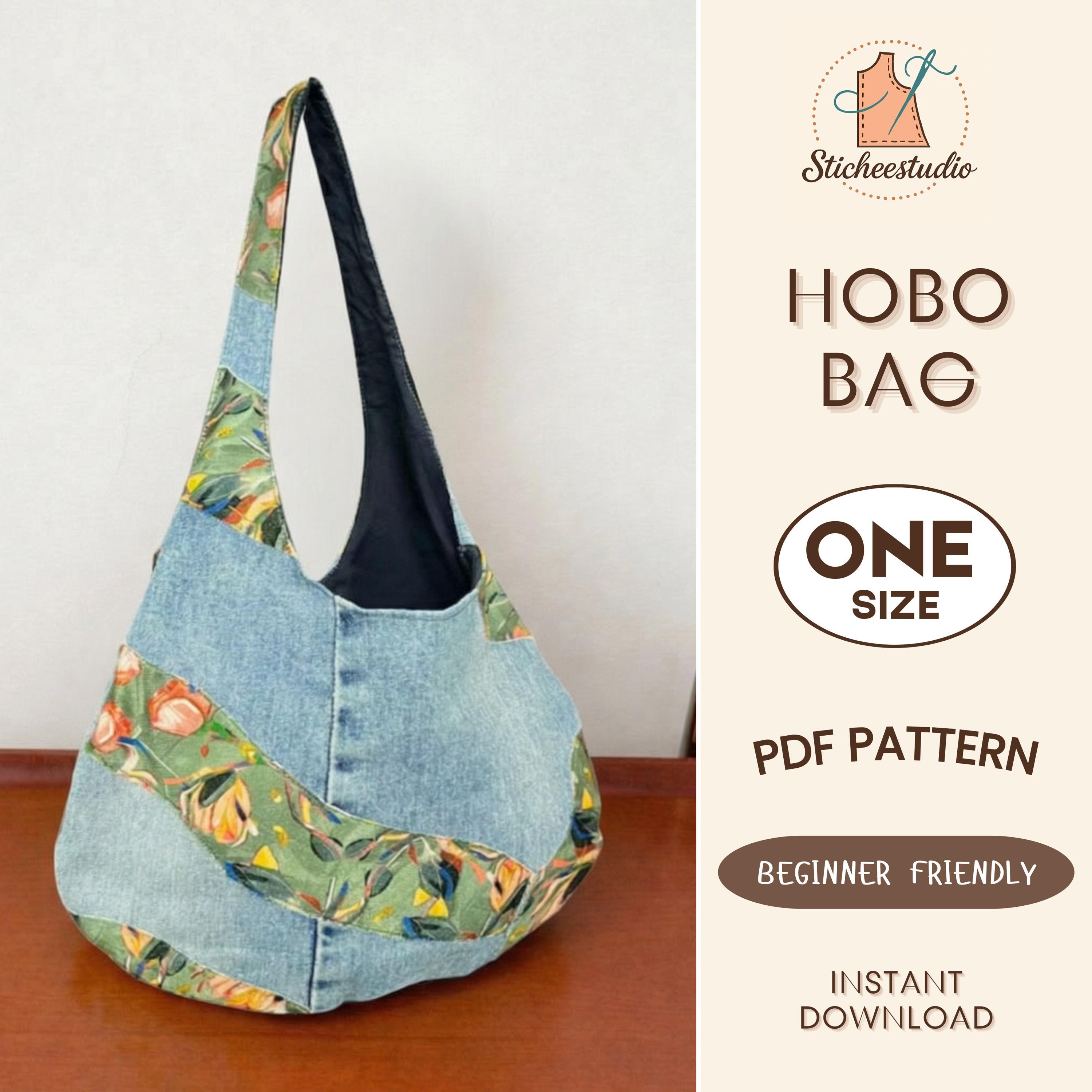 Round Bag Sewing Pattern PDF – Shoulder Tote With Sizes & Instructions ...