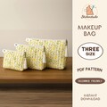 Quilted Makeup Bag Sewing Pattern: 3 Sizes (A4, US Letter, A0) (PDF Pattern)