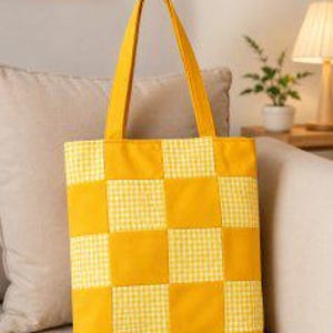 Cartamodello PDF per borsa tote patchwork trapuntata - Modello per borsa da mercato (A4, US Letter, A0)