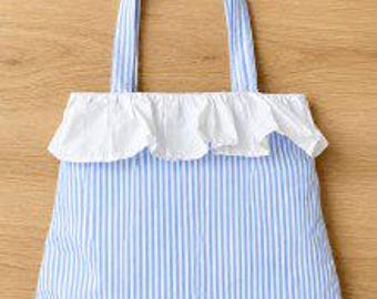 Ruffle Tote Bag Sewing Pattern: Easy Beginner PDF Handbag (digital 