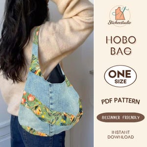 Round Bag Sewing Pattern PDF – Shoulder Tote with Sizes & Instructions (A0,A4, LETTER Pattern)