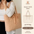 Quilted Tote Bag Sewing Pattern: Beginner Friendly PDF Template (A4/Letter)