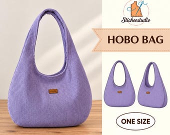 Large Hobo Bag Sewing Pattern PDF, DIY Shoulder Bag, Beginner Friendly (Digital Download)